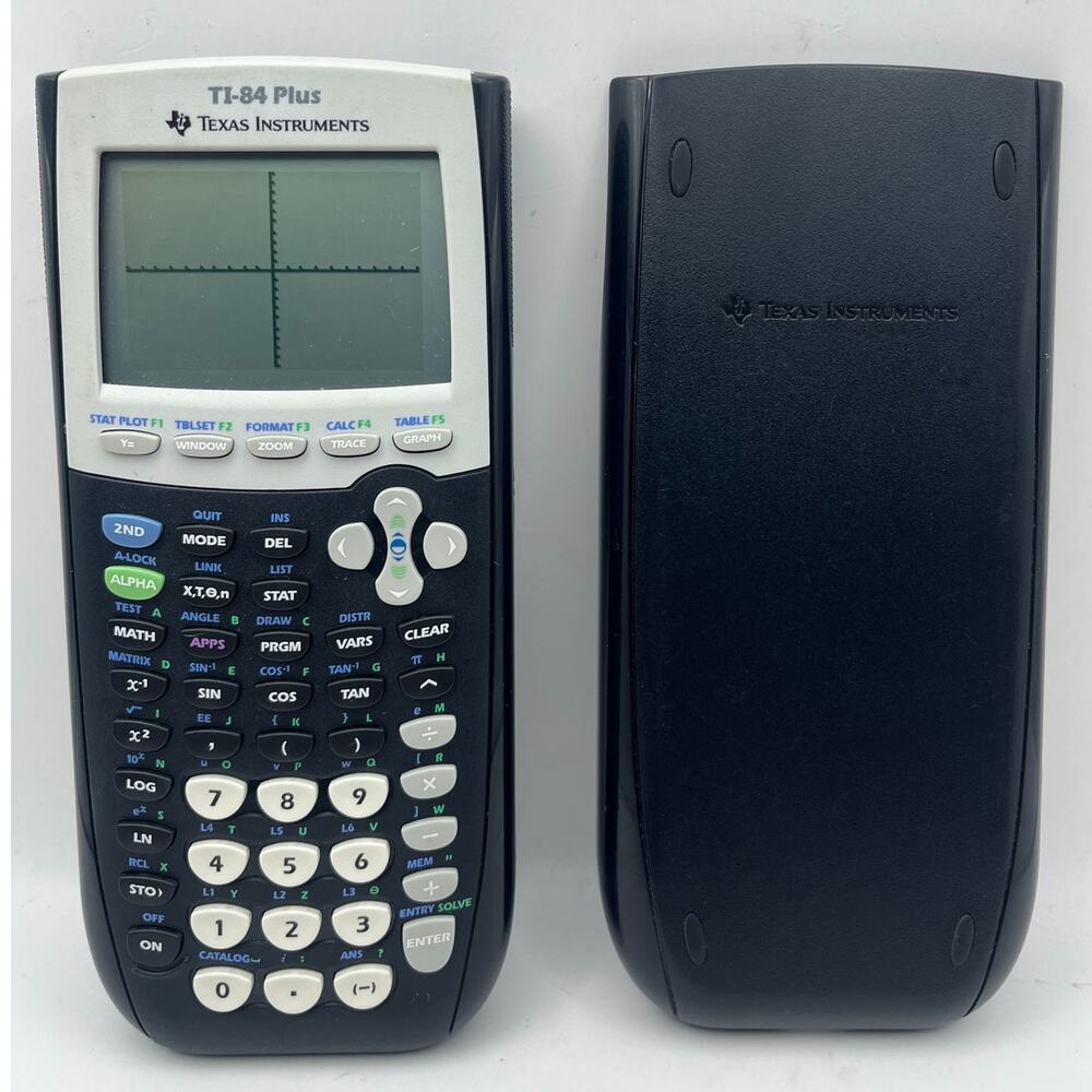 Texas Instruments TI-84 Plus Graphing Black Calculator With Cover Tested & USED - Picture 2 of 6